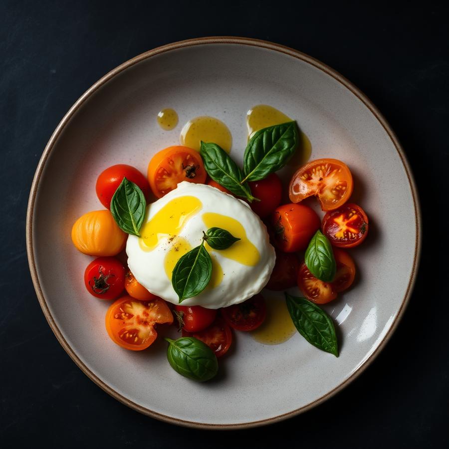 Burrata & heirloom tomato