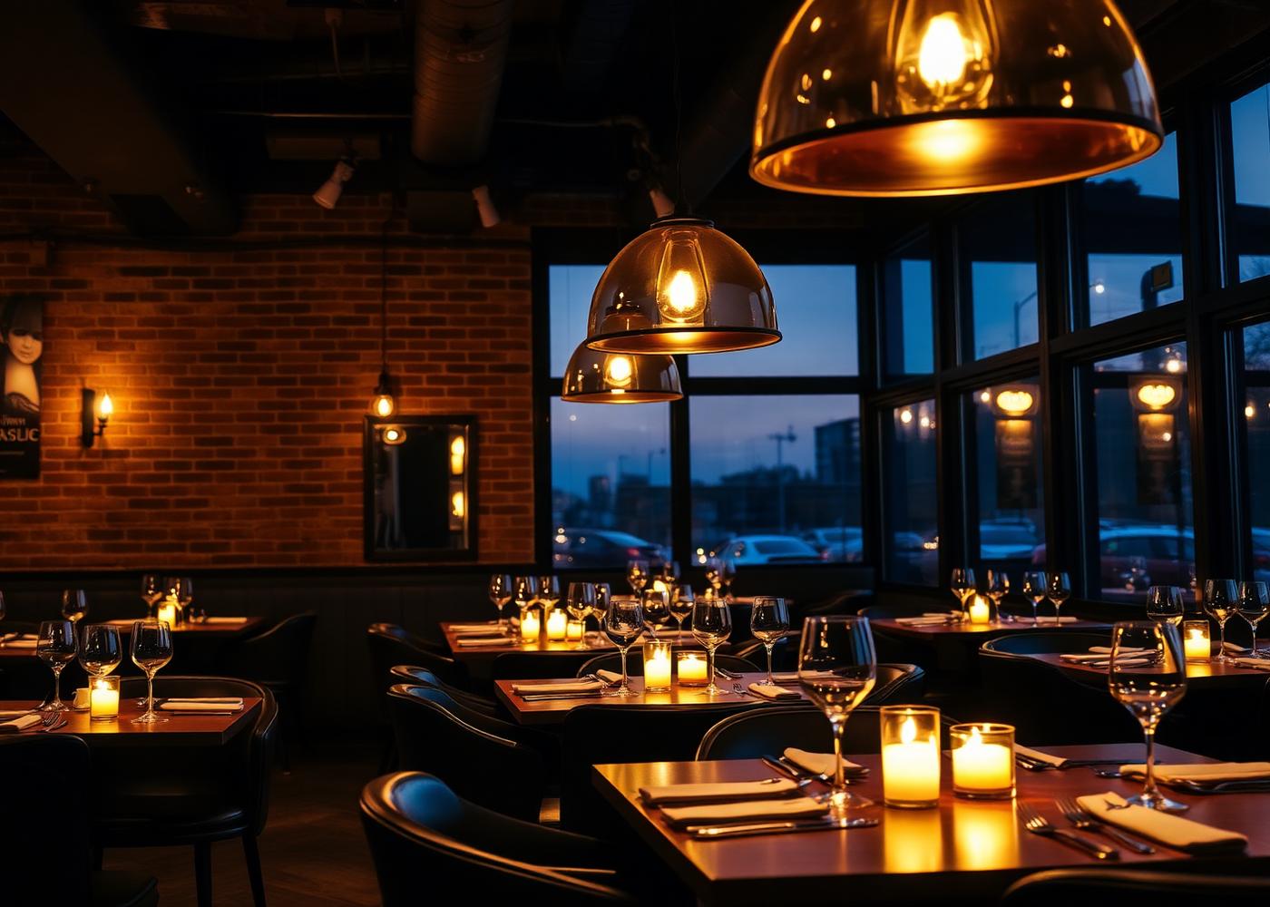SCD dining room at dusk